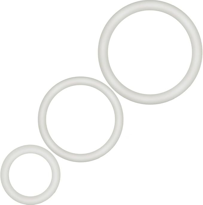 Performance - Vs4 Pure Premium Silicone Cockring Set - White - Men's Toys - www.Coyha.com