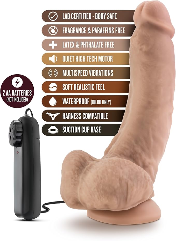 Loverboy - Tennis Champ - 9 Inch Vibrating Realistic Cock - Vanilla - Vibrators - www.Coyha.com