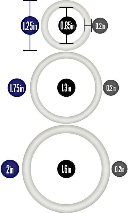 Performance - Vs4 Pure Premium Silicone Cockring Set - White - Men's Toys - www.Coyha.com