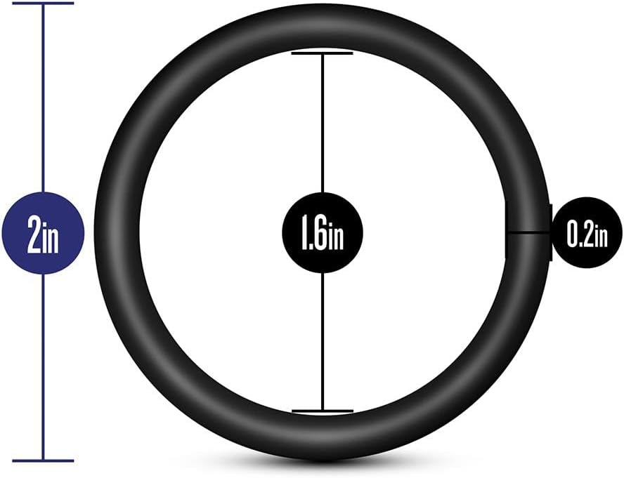 Performance - Vs3 Pure Premium Silicone Cockrings - Large - Black - Men's Toys - www.Coyha.com