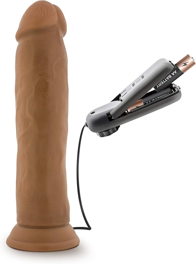 Dr. Skin Mocha Dr. Throb 9.5 Inch Vibrator With Suction Cup - Vibrators - www.Coyha.com