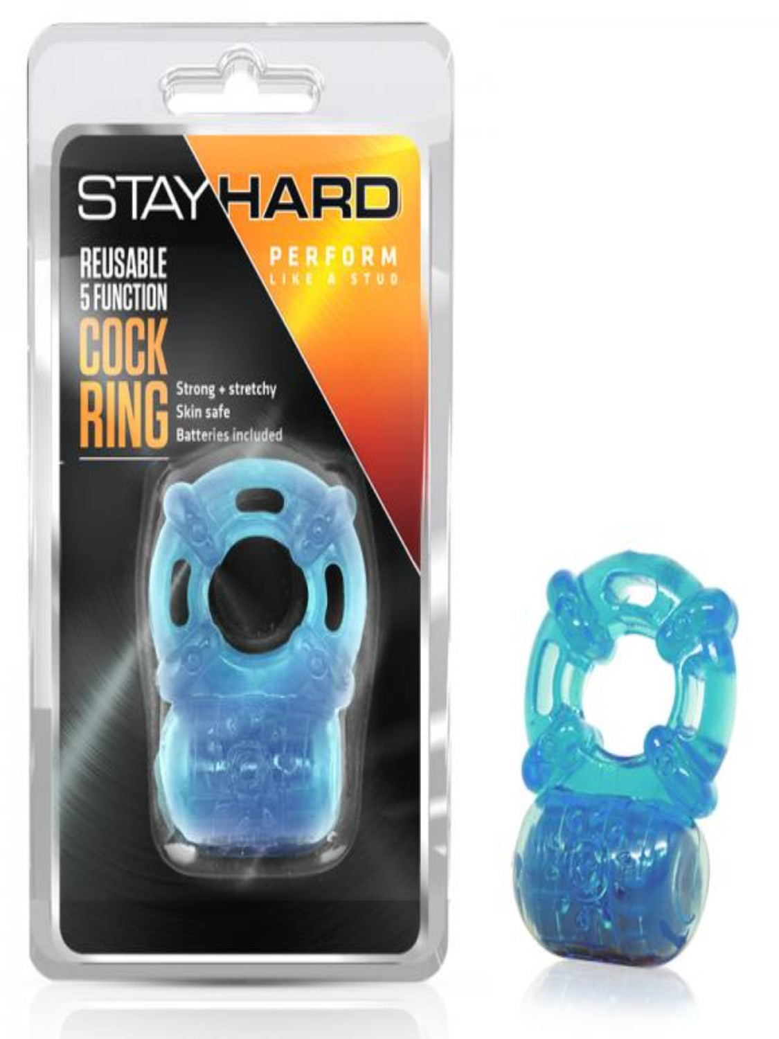 5 Function Reusable Vibrating Cock Ring - Men's Toys - www.Coyha.com