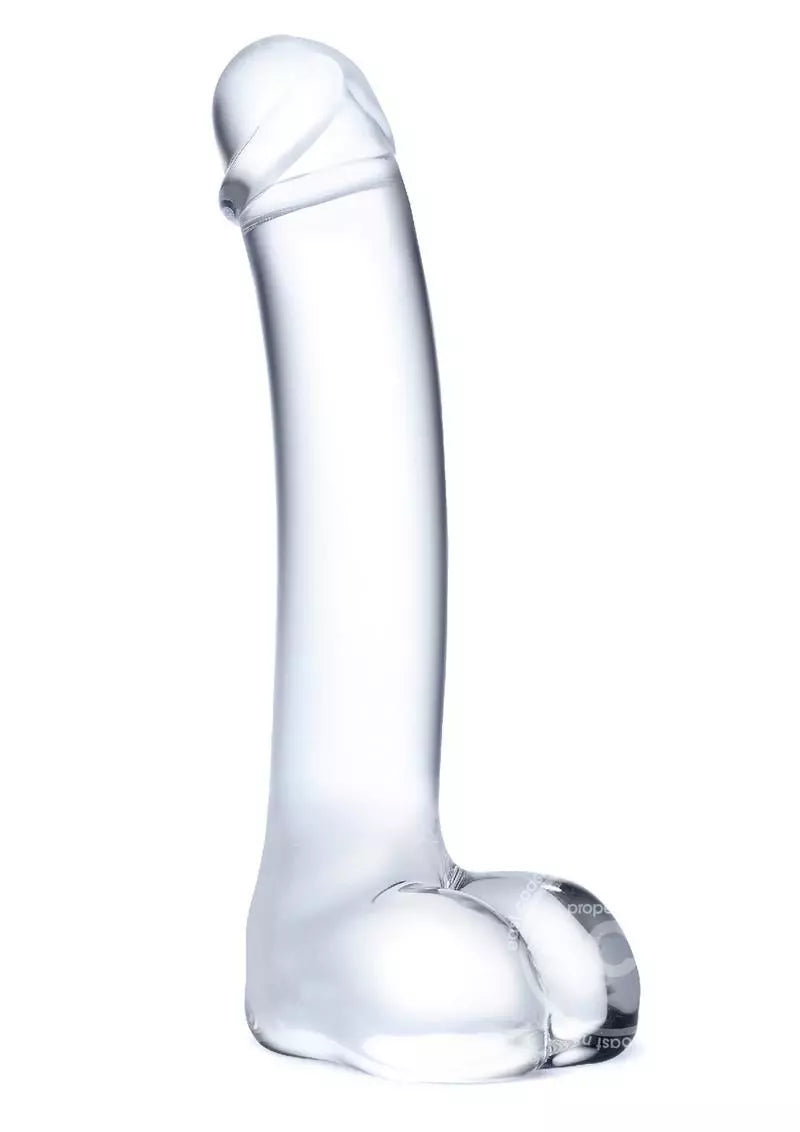 7 in Realistic Curved Glass G-spot Dildo - Dildos - www.Coyha.com