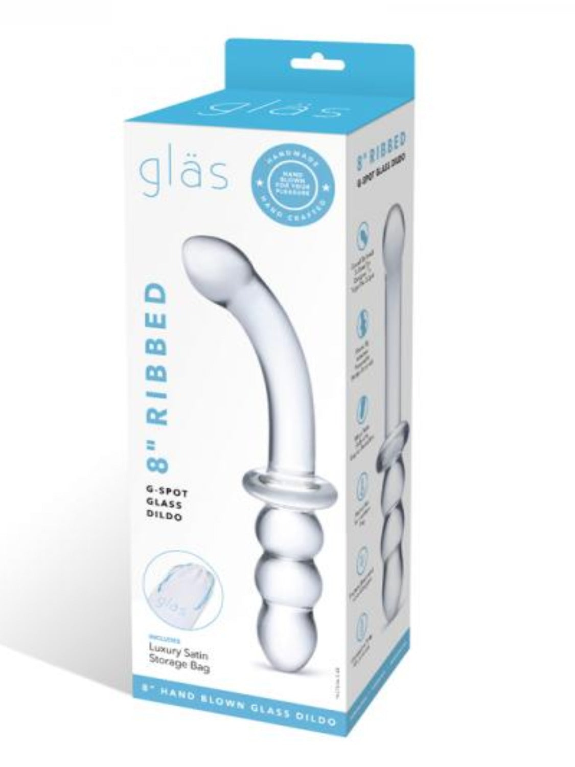 8 in Ribbed G-spot Glass Dildo - Dildos - www.Coyha.com