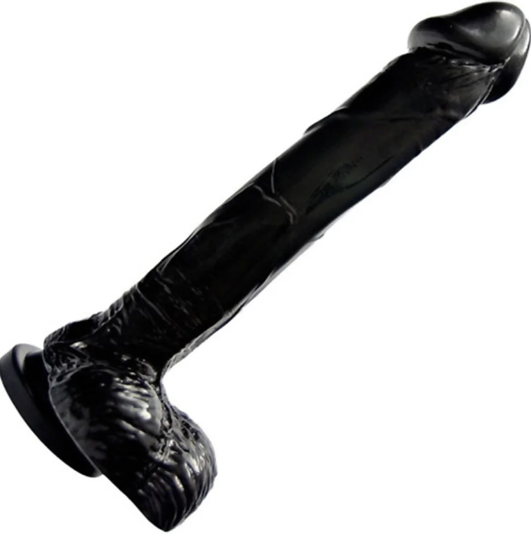 9 inches Cock with Balls & Suction Cup Black - Dildos - www.Coyha.com