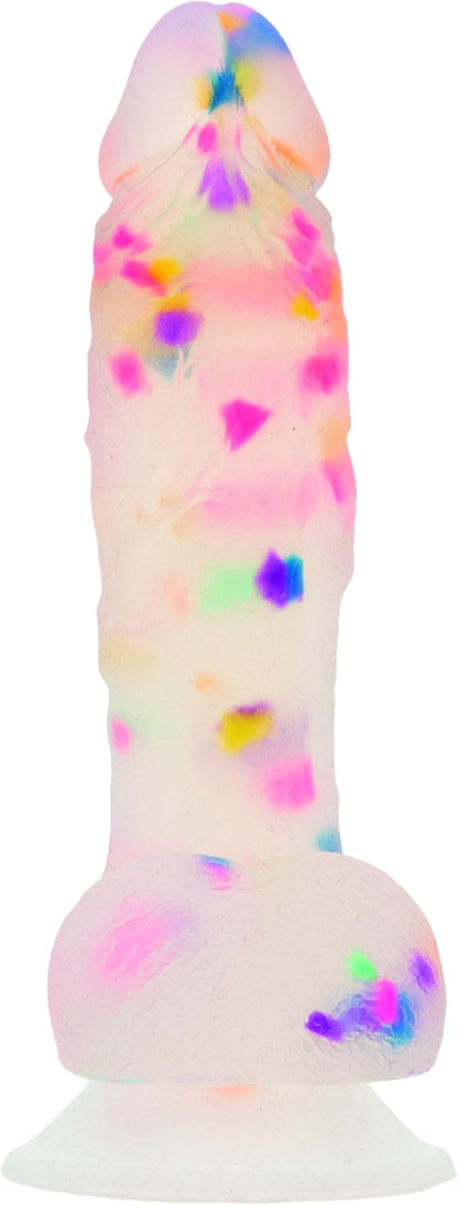 Addiction Confetti Dildo Dong 7.5in W/free Bullet - Dildos - www.Coyha.com