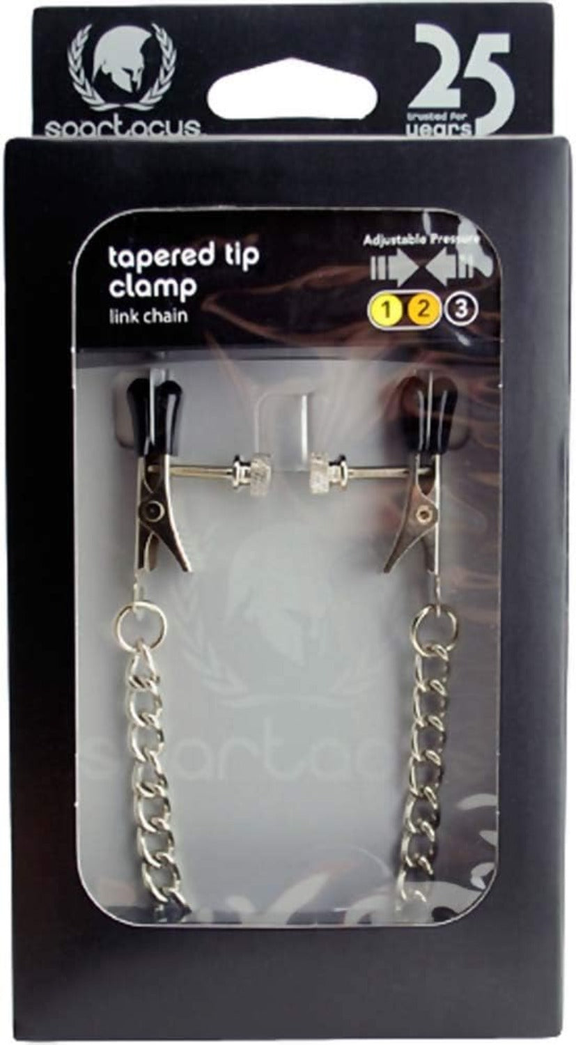 Adjustable Nipple Clamps With Curbed Chain - Bondage - www.Coyha.com