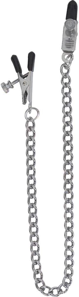 Adjustable Nipple Clamps With Curbed Chain - Bondage - www.Coyha.com