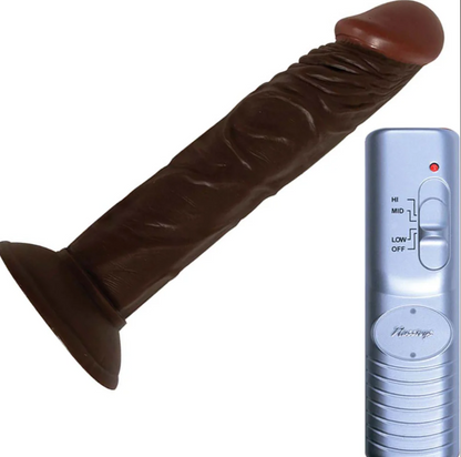 All American Whopper Vibrating 7 inches Dildo Brown - Vibrators - www.Coyha.com