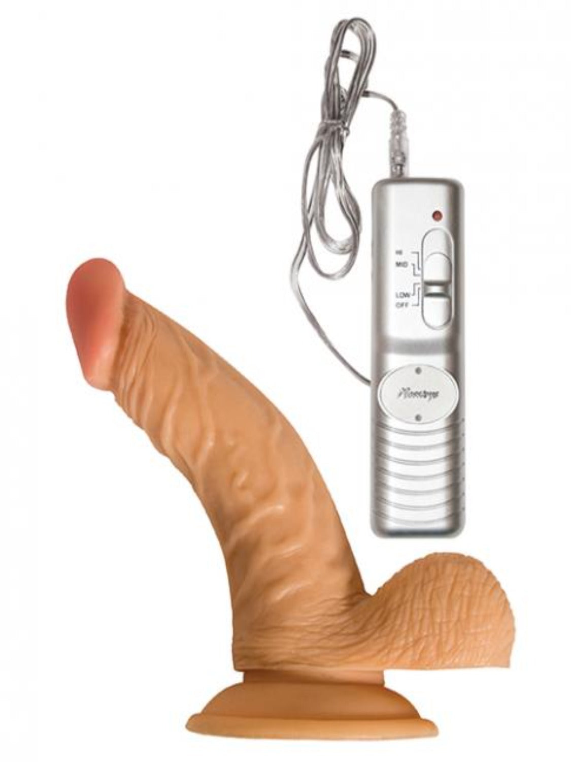 All American Whopper Vibrating 7 inch Dildo, Balls Beige - Vibrators - www.Coyha.com