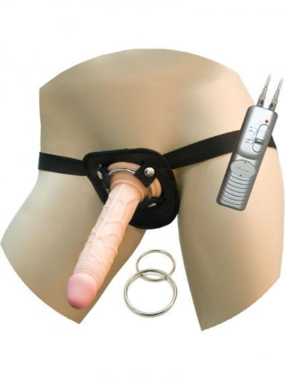 All American Whoppers 7 inch Vibrating Dildo Universal Harness - Dildos - www.Coyha.com