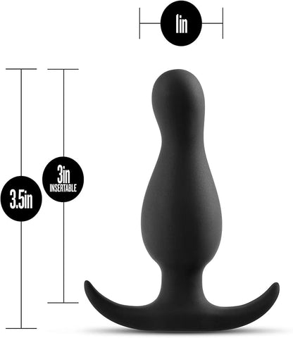 Anal Adventure Platinum Curve Anal Butt Plug Black - Anal Toys - www.Coyha.com