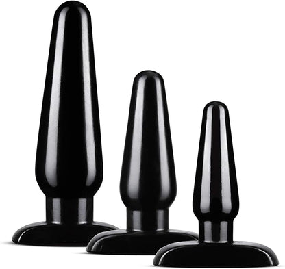 Anal Adventures Basic Anal Butt Plug Kit Black - Anal Toys - www.Coyha.com