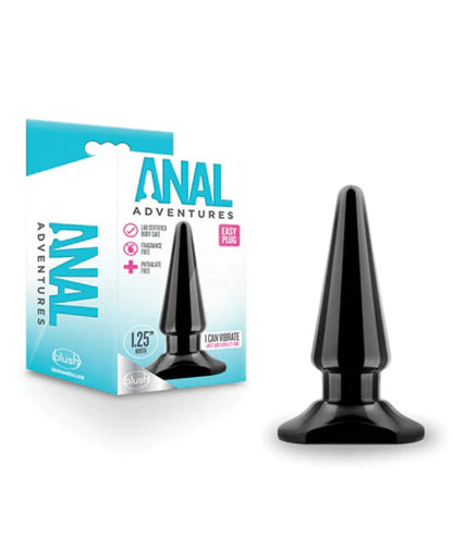 Anal Adventures Easy Anal Butt Plug Black - Anal Toys - www.Coyha.com