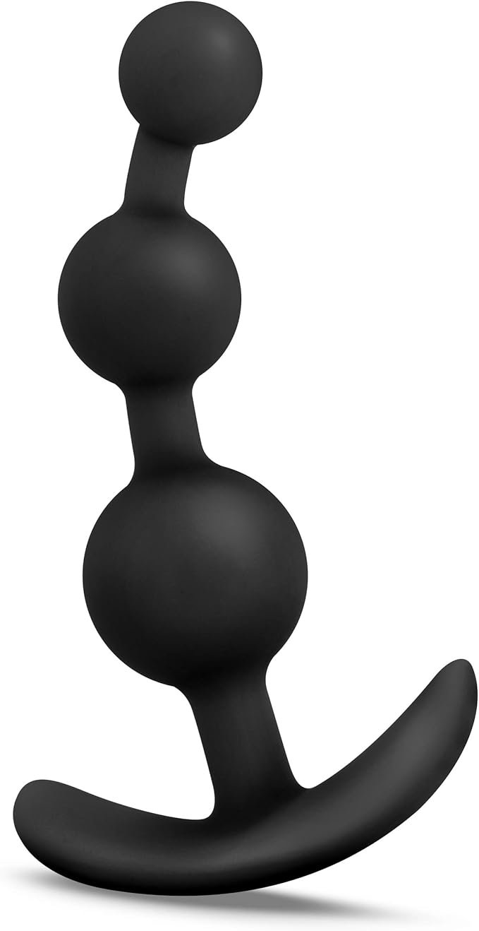 Anal Adventures Platinum Small Anal Beads Butt Plug Black - Anal Toys - www.Coyha.com