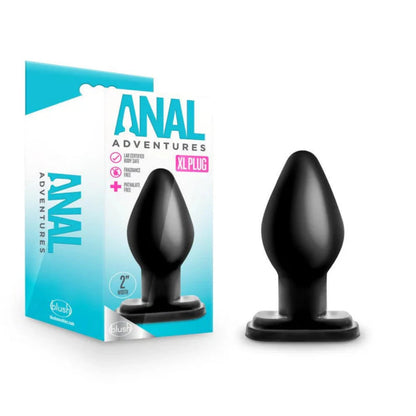 Anal Adventures XL Anal Butt Plug Black - Anal Toys - www.Coyha.com