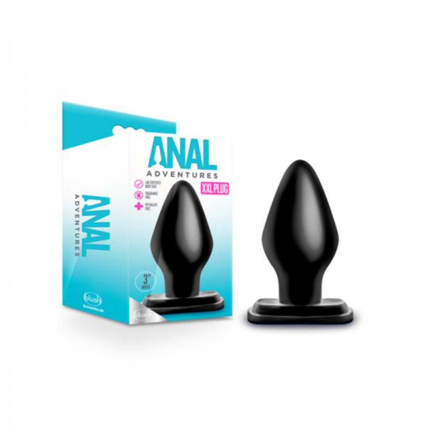 Anal Adventures Xxl Anal Butt Plug Black - Anal Toys - www.Coyha.com