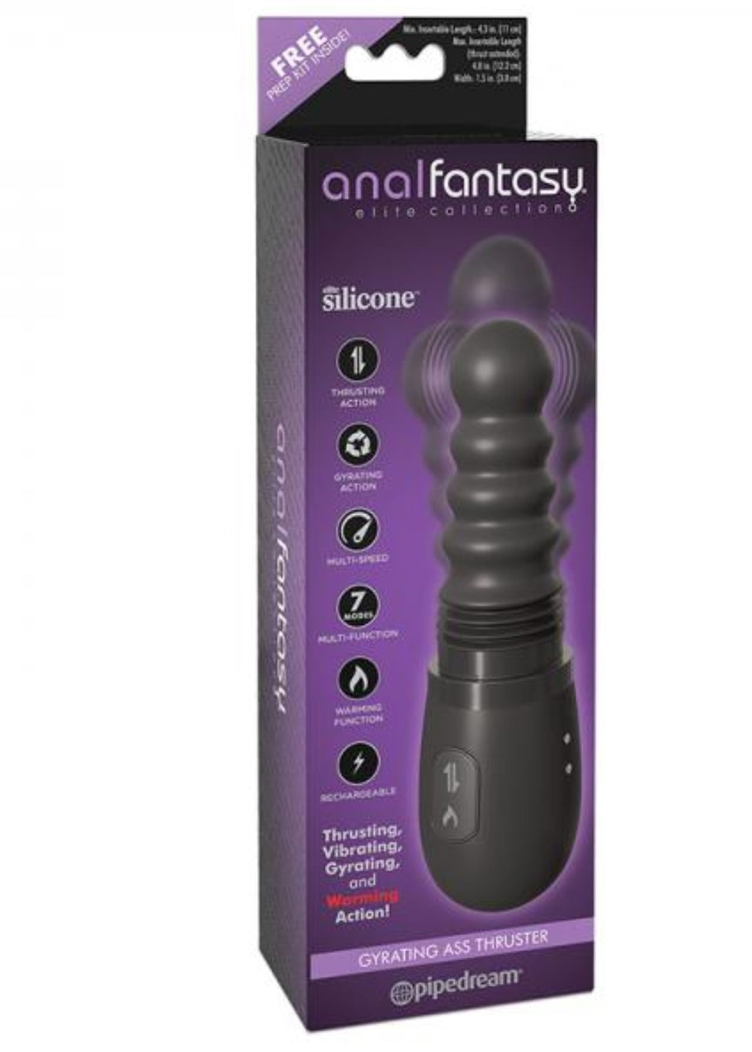 Anal Fantasy Elite Gyrating Ass Thruster Anal Toy Black - Anal Toys - www.Coyha.com