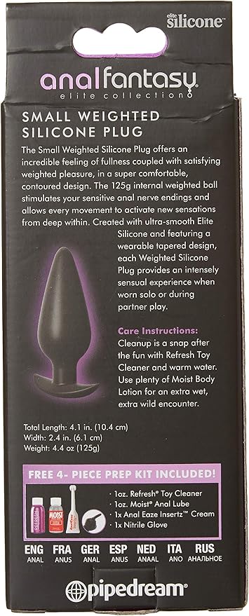 Anal Fantasy Elite Small Weighted Silicone Anal Butt Plug - Anal Toys - www.Coyha.com