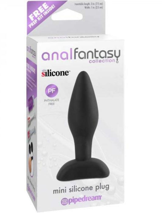 Anal Fantasy Mini Silicone Anal Butt Plug Black - Anal Toys - www.Coyha.com