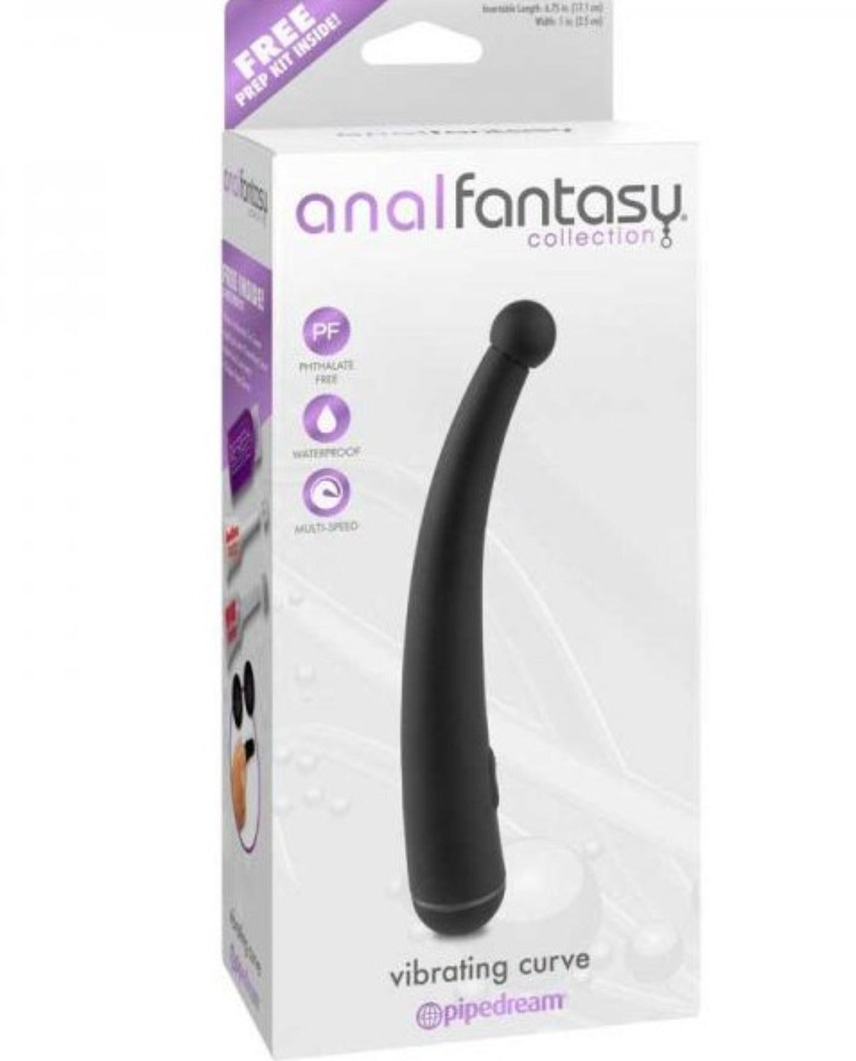 Anal Fantasy Vibrating Curve Anal Probe Black - Anal Toys - www.Coyha.com