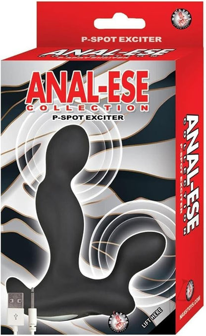 Anal-ese Collection P-spot Exciter Prostate Massager- Black - Anal Toys - www.Coyha.com