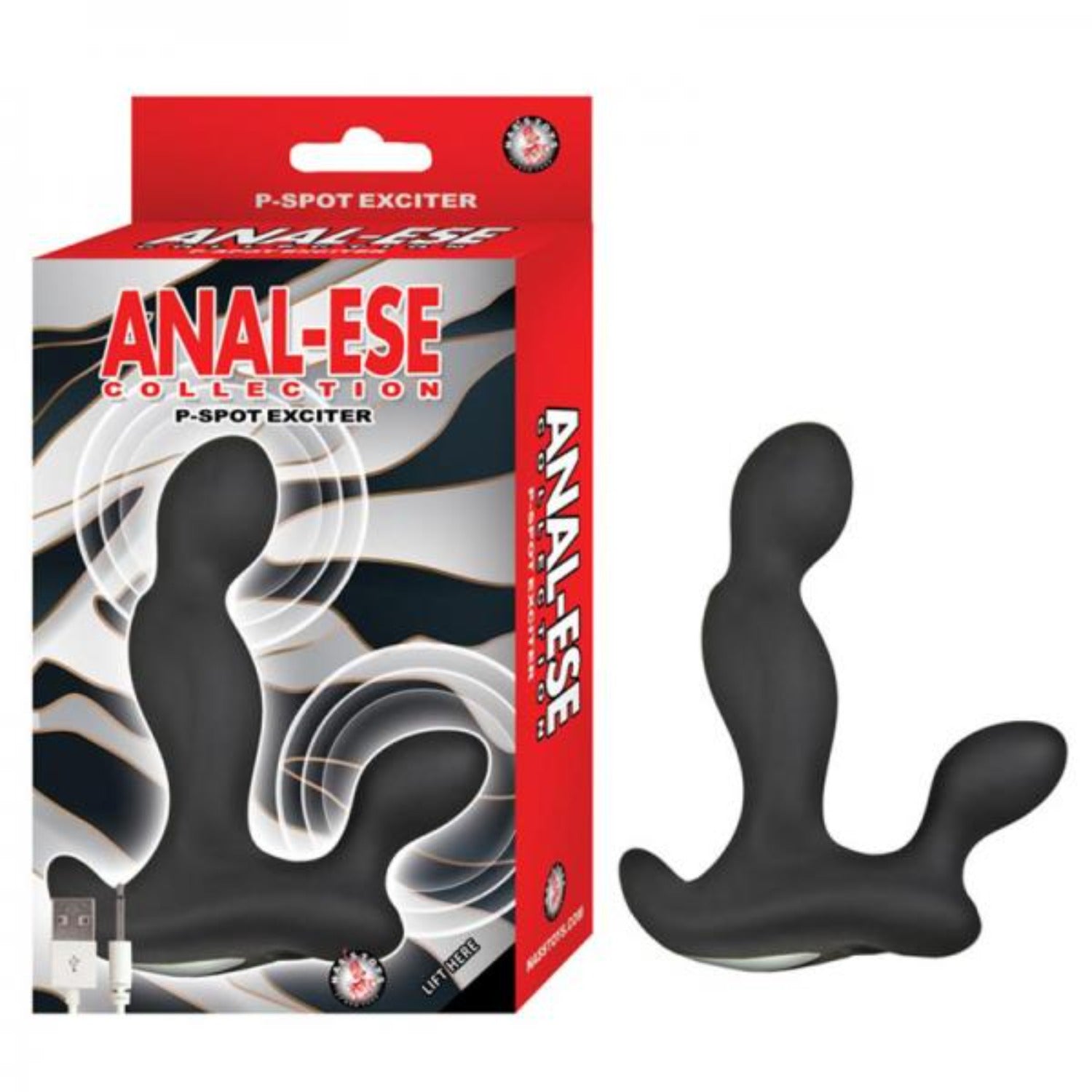 Anal-ese Collection P-spot Exciter Prostate Massager- Black - Anal Toys - www.Coyha.com