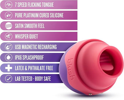 Aria - Flutter Tongue Vibrator- Purple - Vibrators - www.Coyha.com