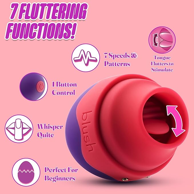 Aria - Flutter Tongue Vibrator- Purple - Vibrators - www.Coyha.com