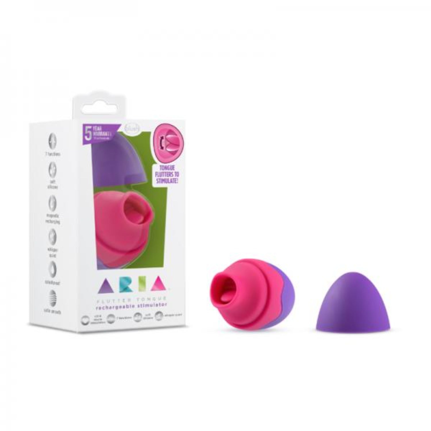 Aria - Flutter Tongue Vibrator- Purple - Vibrators - www.Coyha.com