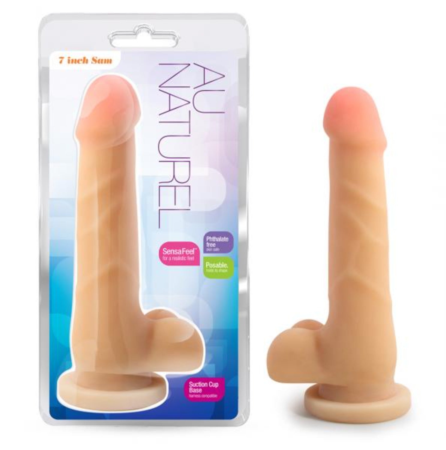 Au Natural 7 inch Sam Beige Dildo - Dildos - www.Coyha.com