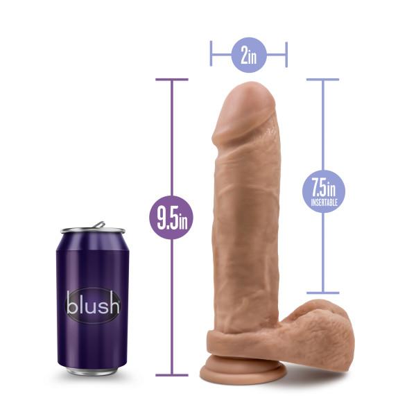 Au Naturel 9.5 Inch Dildo with Suction Cup Mocha Tan - Dildos - www.Coyha.com