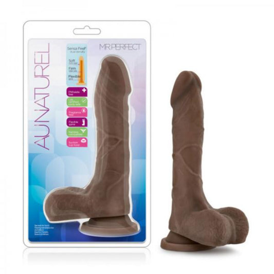 Au Naturel Mister Perfect Chocolate Brown 8.5 Inch Dildo - Dildos - www.Coyha.com