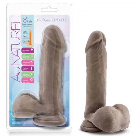 Au Naturel Sensa Feel 8 Inch Dildo Brown - Dildos - www.Coyha.com