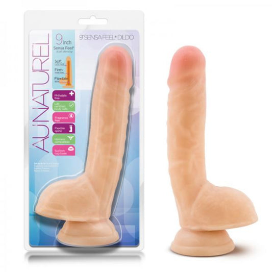 Au Naturel Sensa Feel 9 Inch Dildo Beige - Dildos - www.Coyha.com