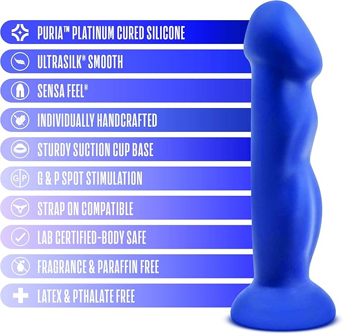 Avant D12 Suko Indigo 8 Inch Dildo - Dildos - www.Coyha.com