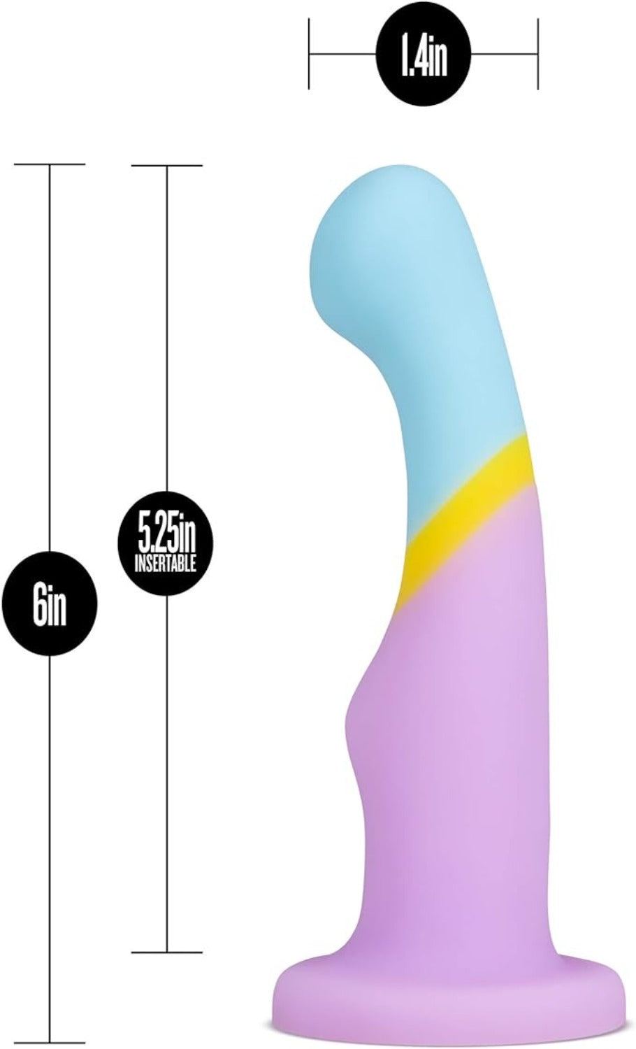 Avant D14 Heart Of Gold Striped 6 Inch Dildo - Dildos - www.Coyha.com