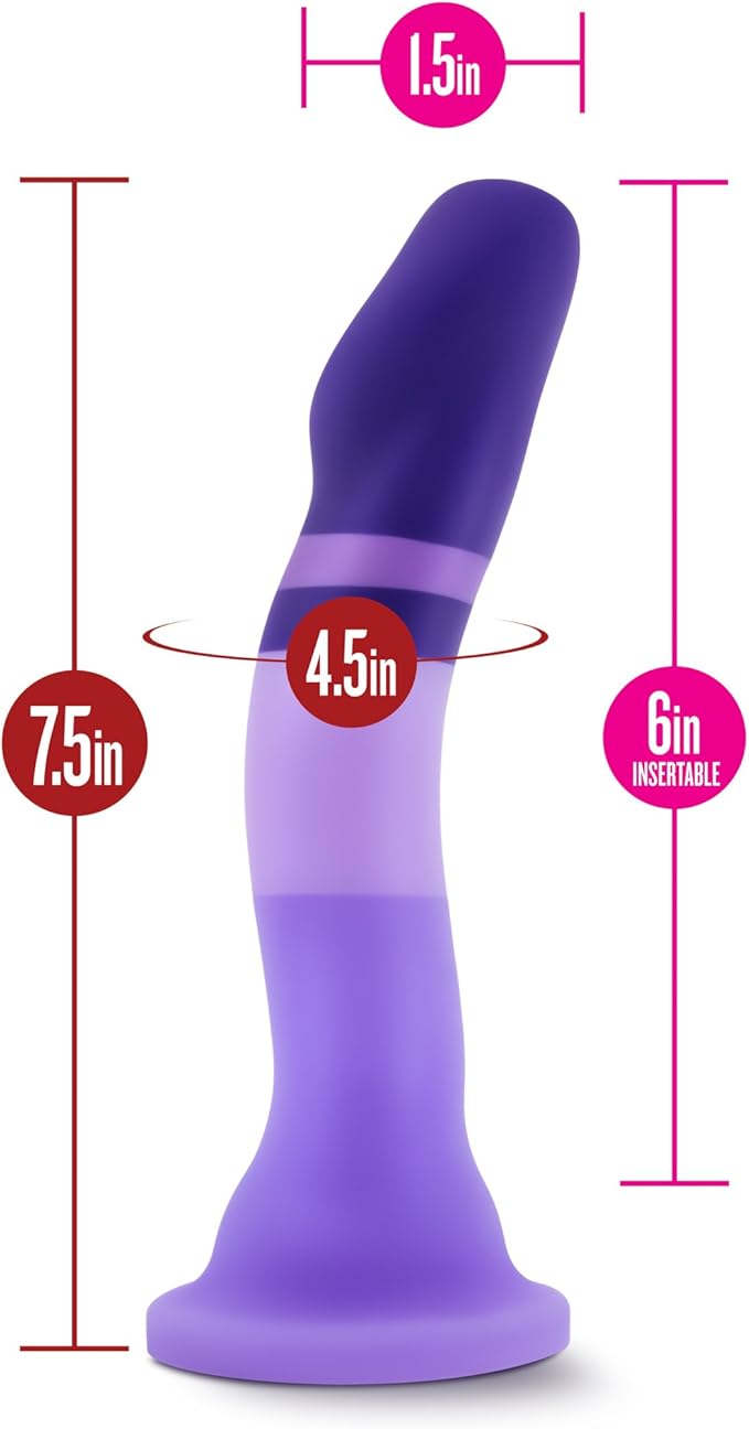 Avant - D2 - Purple Rain Striped 7.5 Inch Dildo - Dildos - www.Coyha.com