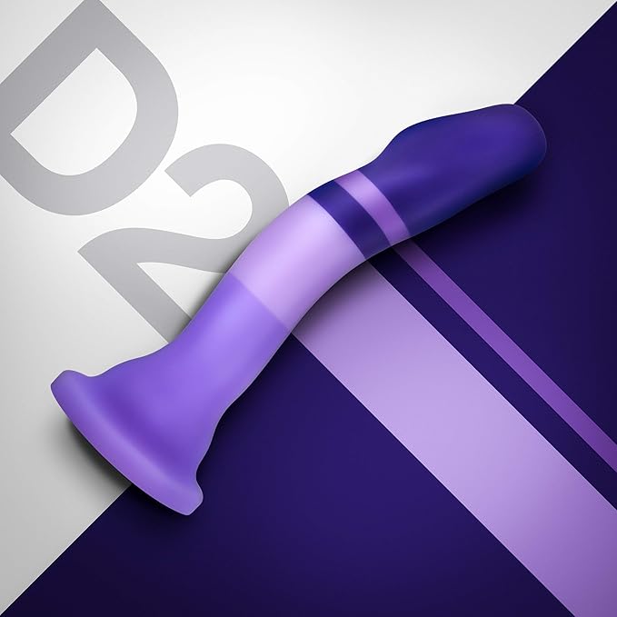 Avant - D2 - Purple Rain Striped 7.5 Inch Dildo - Dildos - www.Coyha.com