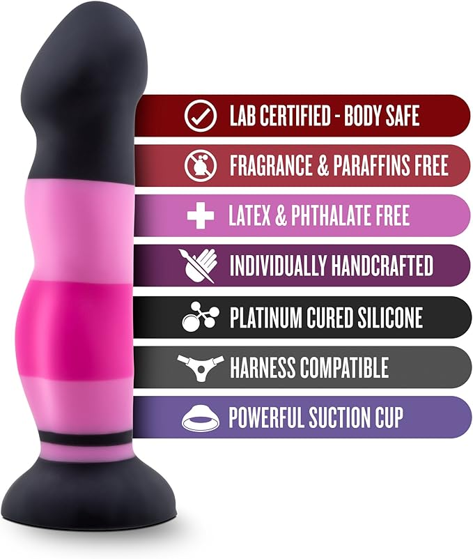 Avant - D4 - Sexy In Pink Striped 7.5 Inch Dildo - Dildos - www.Coyha.com