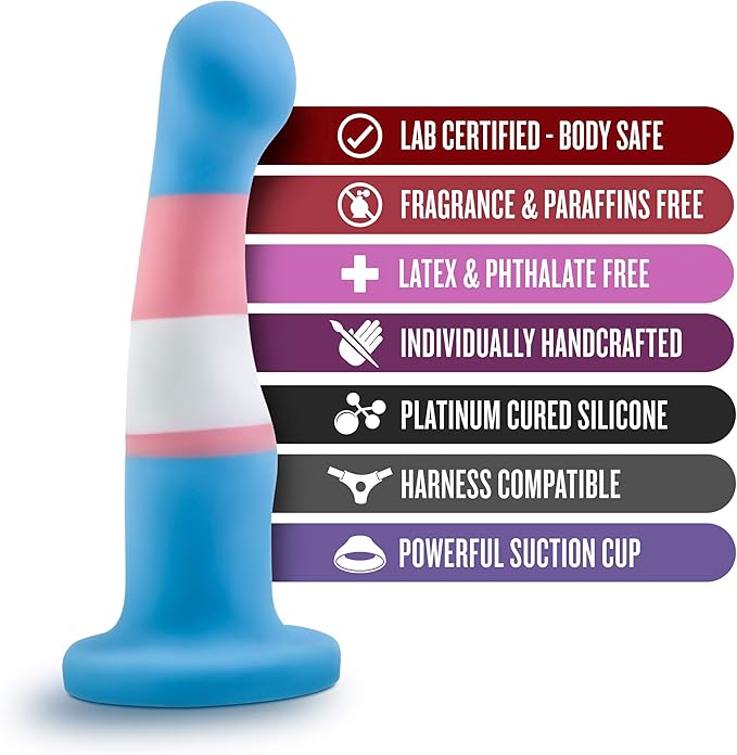 Avant Pride 2 True Blue 6 Inch Dildo - Vibrators - www.Coyha.com