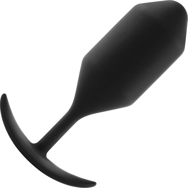 B-Vibe Snug Plug 4 Weighted Anal Butt Plug Black - Anal Toys - www.Coyha.com