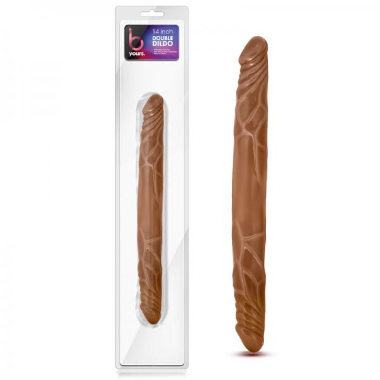 B Yours 14 inches Double Dildo Latin Tan - Dildos - www.Coyha.com