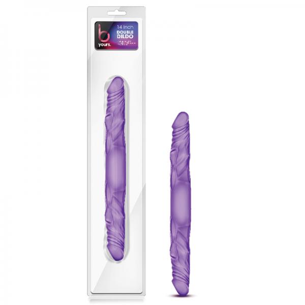 B Yours 14 inches Double Dildo Purple - Dildos - www.Coyha.com