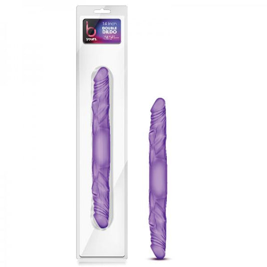 B Yours 14 inches Double Dildo Purple - Dildos - www.Coyha.com