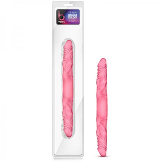 B Yours - 14in Double Dildo - Pink - Dildos - www.Coyha.com