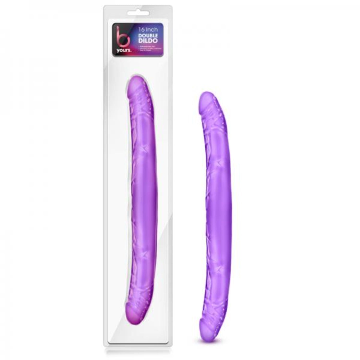 B Yours 16 inches Double Dildo Purple - Dildos - www.Coyha.com