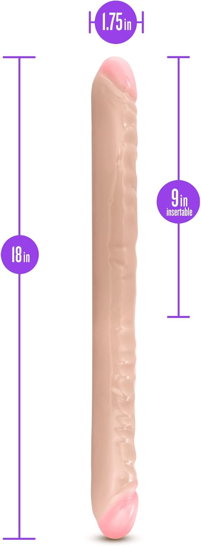 B Yours - 18 inch Double Dildo - Beige - Dildos - www.Coyha.com