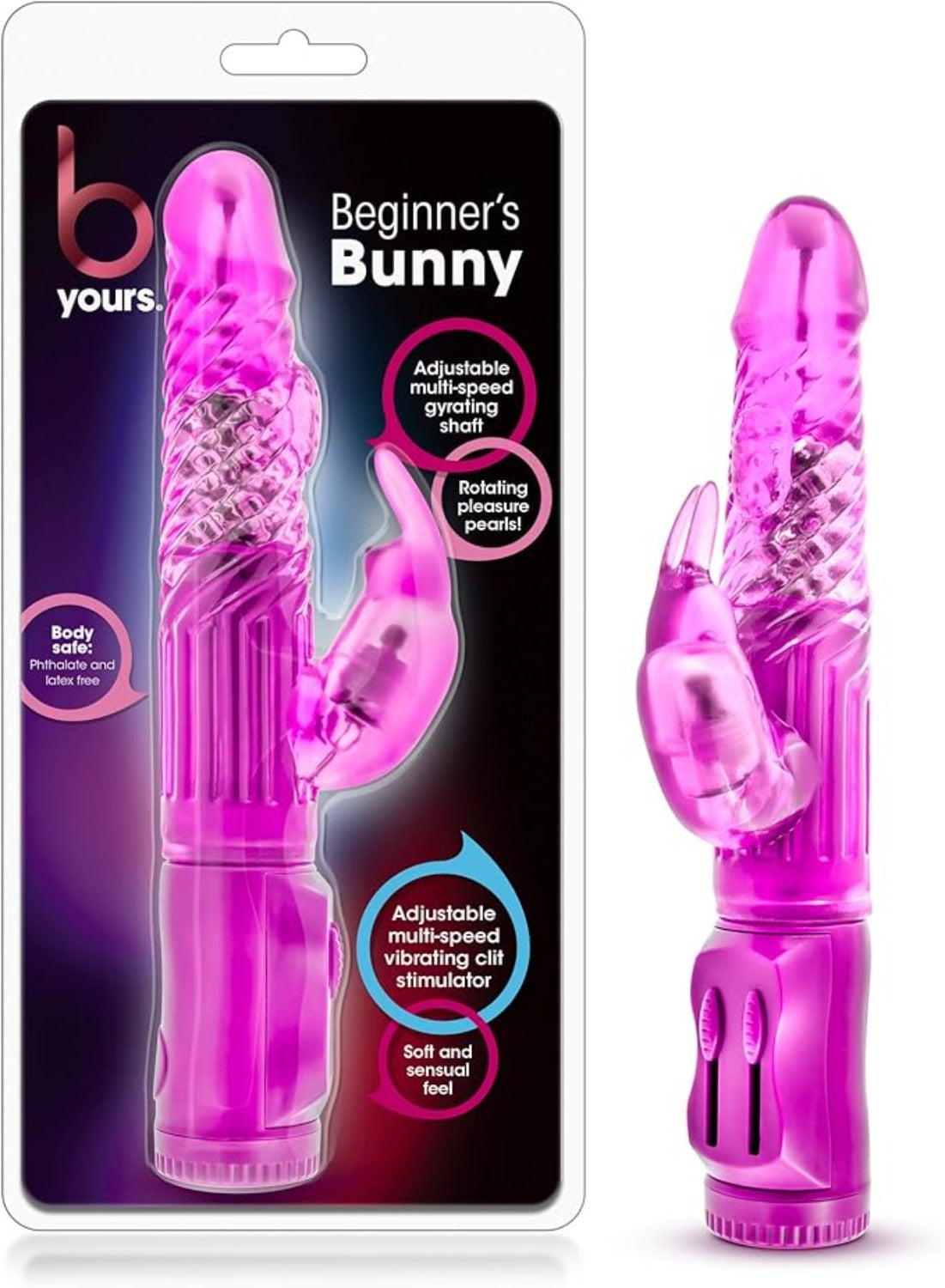 B Yours Beginner's Bunny Pink Rabbit Vibrator - Vibrators - www.Coyha.com