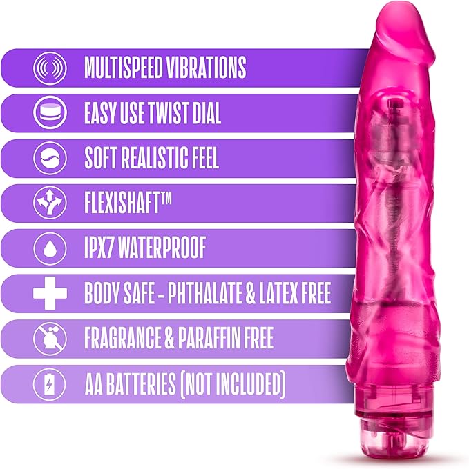 B Yours Cock Vibe #1 Pink Realistic Vibrating 9 Inch Dildo Vibrators - www.Coyha.com